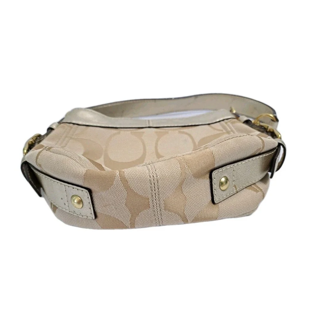 Coach Mini Zoe Vintage Hobo Shoulder Hand Bag 41856 Gold Chapagne Vintage